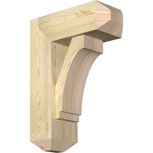Ekena Millwork Imperial Craftsman Rough Sawn Bracket w/ Offset Brace, Douglas Fir, 8"W x 20"D x 28"H BKT0806X20X28IMP04RDF - main
